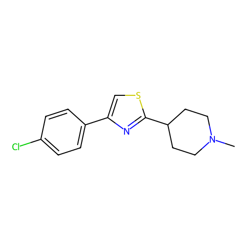Piperidine, 4-[4-(4-chlorophenyl)-2-thiazolyl]-1-methyl- structure