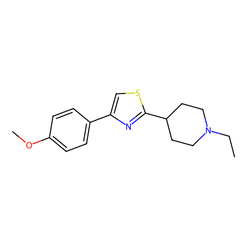 Piperidine, 1-ethyl-4-[4-(4-methoxyphenyl)-2-thiazolyl]- structure