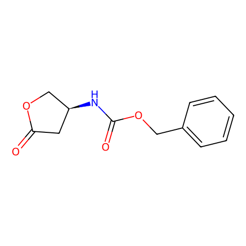 Benzyl (S)-(-)-tetrahydro-5-oxo-3-furanylcarbamate structure