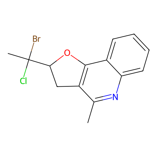 2-(1-Bromo-1-chloroethyl)-4-methyl-2,3-dihydrofuro[3,2-c]quinoline structure