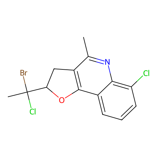 2-(1-Bromo-1-chloroethyl)-6-chloro-4-methyl-2,3-dihydrofuro[3,2-c]quinoline structure
