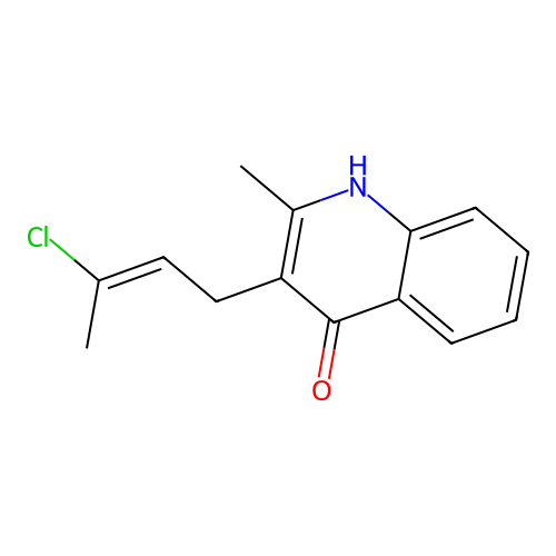 3-(3-Chlorobut-2-EN-1-YL)-2-methylquinolin-4-OL structure