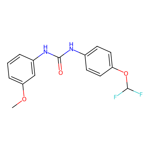 1-[4-(Difluoromethoxy)phenyl]-3-(3-methoxyphenyl)urea structure