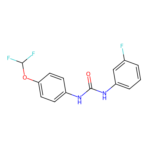 1-[4-(Difluoromethoxy)phenyl]-3-(3-fluorophenyl)urea structure