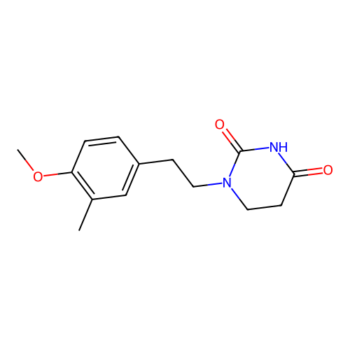 2,4(1H,3H)-Pyrimidinedione, dihydro-1-(2-(4-methoxy-3-methylphenyl)ethyl)- structure