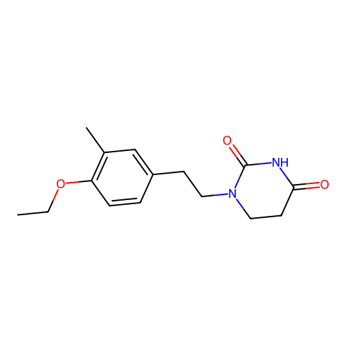 2,4(1H,3H)-Pyrimidinedione, dihydro-1-(2-(4-ethoxy-3-methylphenyl)ethyl)- structure