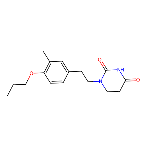 2,4(1H,3H)-Pyrimidinedione, dihydro-1-(2-(3-methyl-4-propoxyphenyl)ethyl)- structure