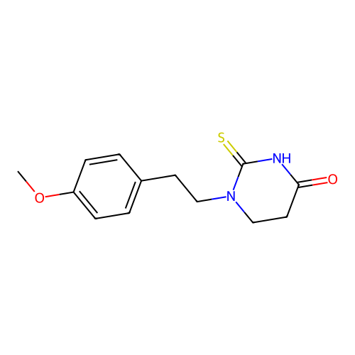 4(1H)-Pyrimidinone, tetrahydro-1-(2-(4-methoxyphenyl)ethyl)-2-thioxo- structure