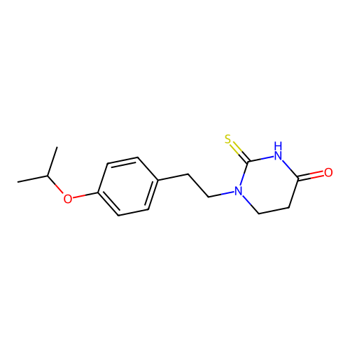 4(1H)-Pyrimidinone, tetrahydro-1-(2-(4-(1-methylethoxy)phenyl)ethyl)-2-thioxo- structure
