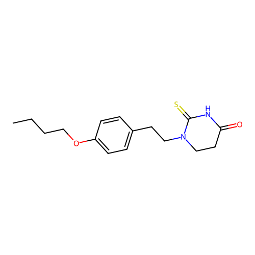 4(1H)-Pyrimidinone, tetrahydro-1-(2-(4-butoxyphenyl)ethyl)-2-thioxo- structure