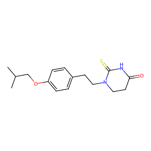 4(1H)-Pyrimidinone, tetrahydro-1-(2-(4-(2-methylpropoxy)phenyl)ethyl)-2-thioxo- structure
