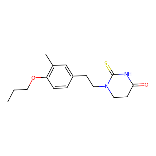 4(1H)-Pyrimidinone, tetrahydro-1-(2-(3-methyl-4-propoxyphenyl)ethyl)-2-thioxo- structure