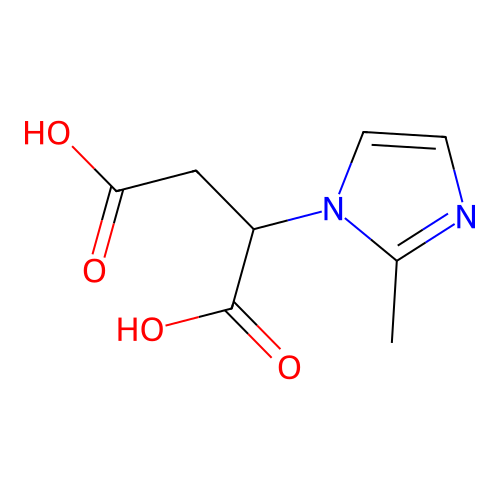 Butanedioic acid, (2-methyl-1H-imidazol-1-yl)- structure