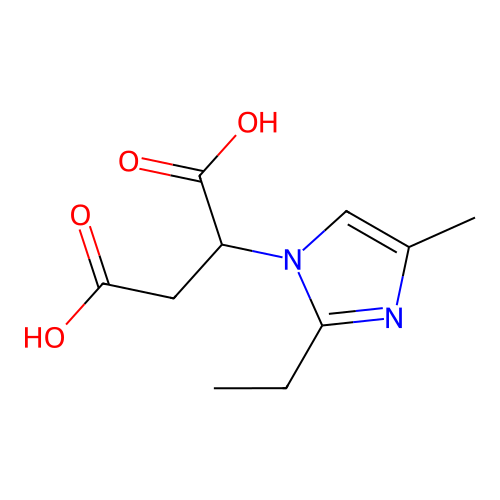 Butanedioic acid, (2-ethyl-4-methyl-1H-imidazol-1-yl)- structure