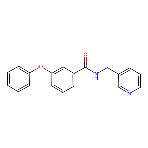 3-phenoxy-N-(pyridin-3-ylmethyl)benzamide structure