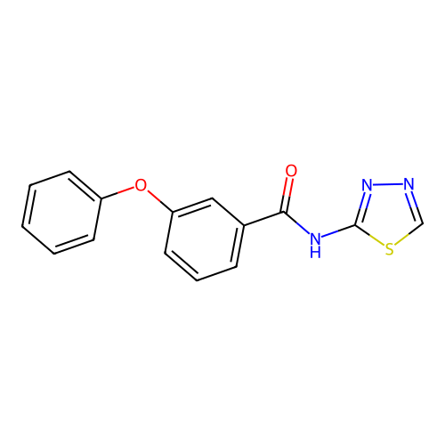 3-phenoxy-N-(1,3,4-thiadiazol-2-yl)benzamide structure