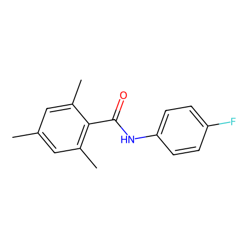 N-(4-fluorophenyl)-2,4,6-trimethylbenzamide structure