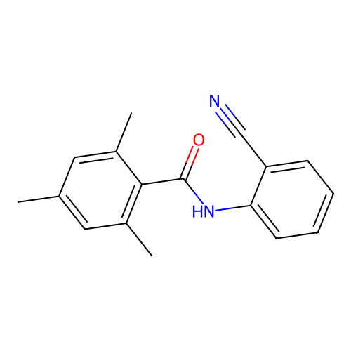 N-(2-cyanophenyl)-2,4,6-trimethylbenzamide structure