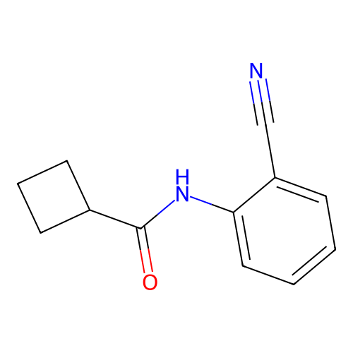 N-(2-cyanophenyl)cyclobutanecarboxamide structure