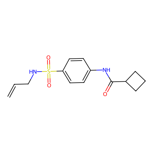 N-[4-(prop-2-enylsulfamoyl)phenyl]cyclobutanecarboxamide structure
