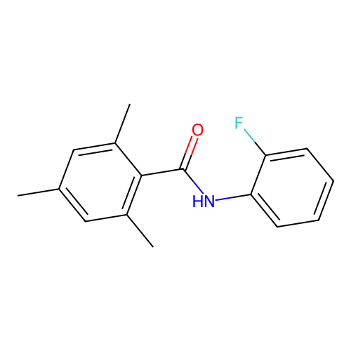 N-(2-fluorophenyl)-2,4,6-trimethylbenzamide structure