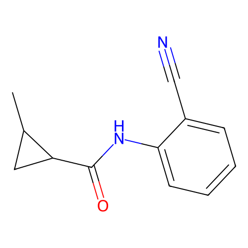 N-(2-cyanophenyl)-2-methylcyclopropane-1-carboxamide structure