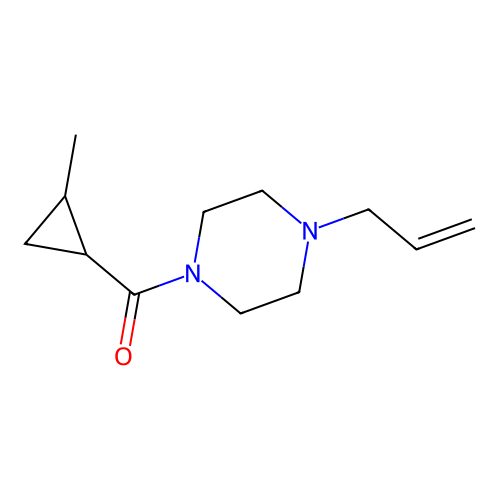 (2-Methylcyclopropyl)-(4-prop-2-enylpiperazin-1-yl)methanone structure