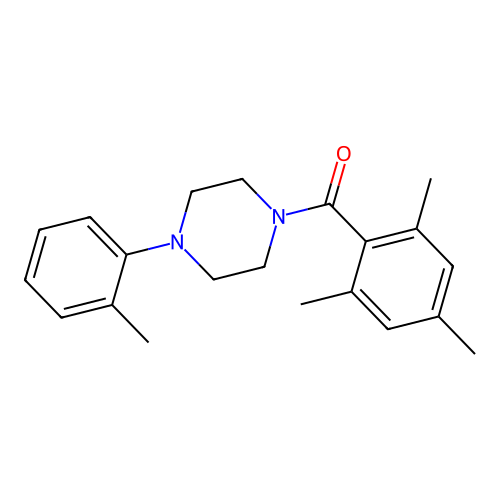 [4-(2-Methylphenyl)piperazin-1-yl]-(2,4,6-trimethylphenyl)methanone structure