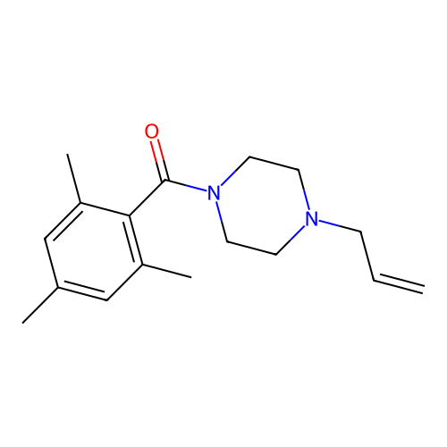 (4-Prop-2-enylpiperazin-1-yl)-(2,4,6-trimethylphenyl)methanone structure