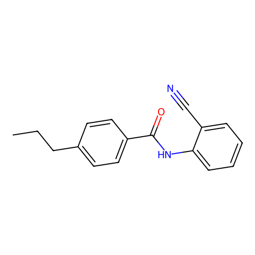 N-(2-cyanophenyl)-4-propylbenzamide structure