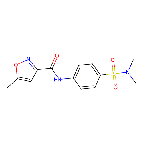 N-[4-(dimethylsulfamoyl)phenyl]-5-methyl-1,2-oxazole-3-carboxamide structure