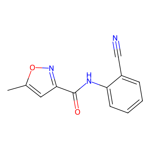 N-(2-cyanophenyl)-5-methyl-1,2-oxazole-3-carboxamide structure
