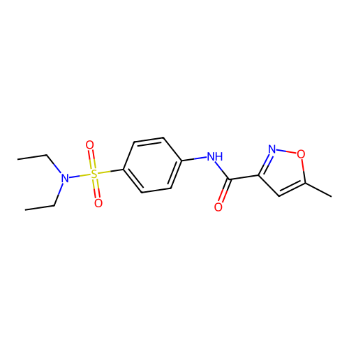 N-[4-(diethylsulfamoyl)phenyl]-5-methyl-1,2-oxazole-3-carboxamide structure