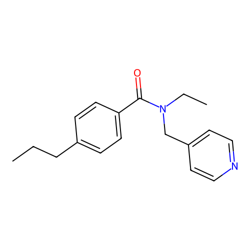N-ethyl-4-propyl-N-(pyridin-4-ylmethyl)benzamide structure