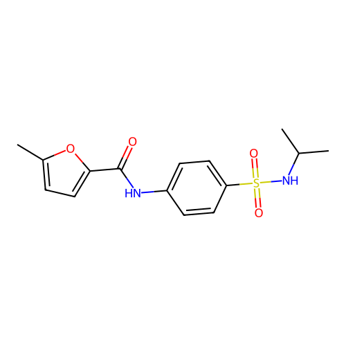 5-methyl-N-[4-(propan-2-ylsulfamoyl)phenyl]furan-2-carboxamide structure