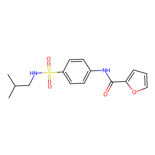 N-[4-(2-methylpropylsulfamoyl)phenyl]furan-2-carboxamide structure