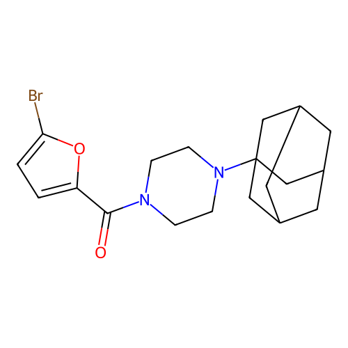 [4-(1-Adamantyl)piperazin-1-yl]-(5-bromofuran-2-yl)methanone structure