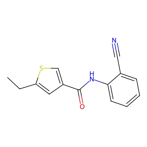 N-(2-cyanophenyl)-5-ethylthiophene-3-carboxamide structure