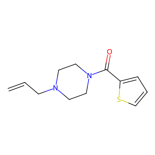 (4-Prop-2-enylpiperazin-1-yl)-thiophen-2-ylmethanone structure