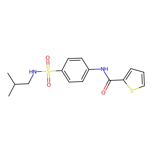 N-[4-(2-methylpropylsulfamoyl)phenyl]thiophene-2-carboxamide structure