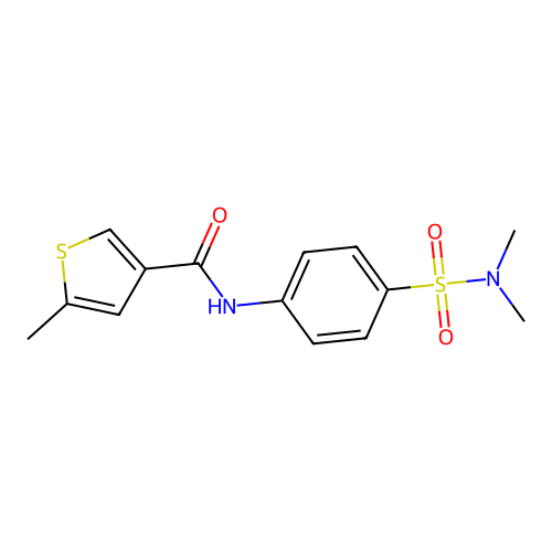 N-[4-(dimethylsulfamoyl)phenyl]-5-methylthiophene-3-carboxamide structure