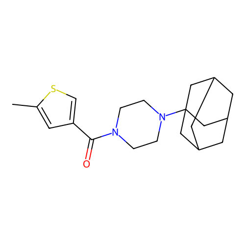[4-(1-Adamantyl)piperazin-1-yl]-(5-methylthiophen-3-yl)methanone structure