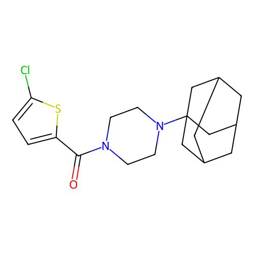 [4-(1-Adamantyl)piperazin-1-yl]-(5-chlorothiophen-2-yl)methanone structure