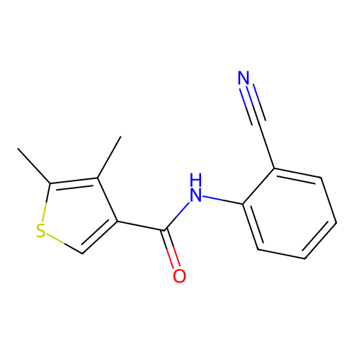 N-(2-cyanophenyl)-4,5-dimethylthiophene-3-carboxamide structure