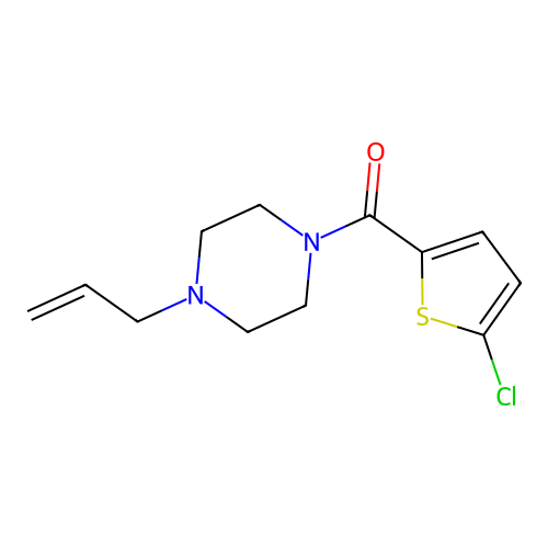 (5-Chlorothiophen-2-yl)-(4-prop-2-enylpiperazin-1-yl)methanone structure