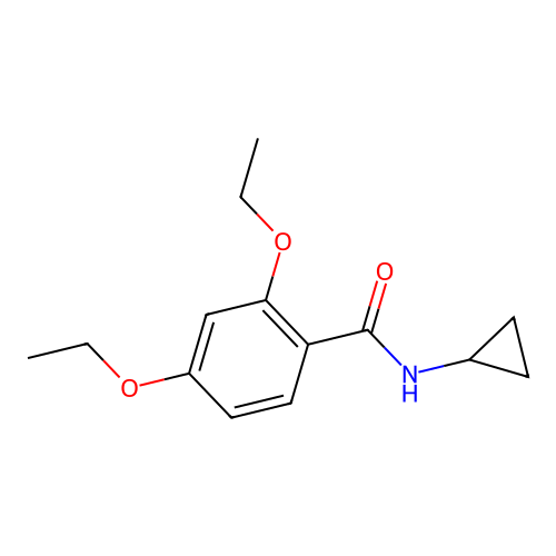 N-cyclopropyl-2,4-diethoxybenzamide structure
