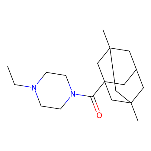 (3,5-Dimethyl-1-adamantyl)-(4-ethylpiperazin-1-yl)methanone structure