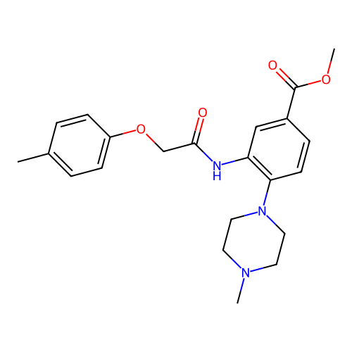 Methyl 3-[[2-(4-methylphenoxy)acetyl]amino]-4-(4-methylpiperazin-1-yl)benzoate structure