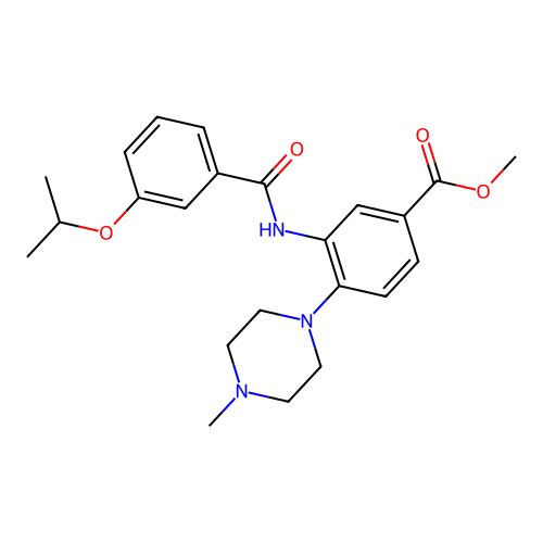 Methyl 3-(3-isopropoxybenzamido)-4-(4-methylpiperazin-1-YL)benzoate structure