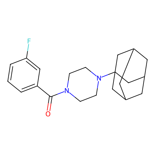 [4-(1-Adamantyl)piperazin-1-yl]-(3-fluorophenyl)methanone structure